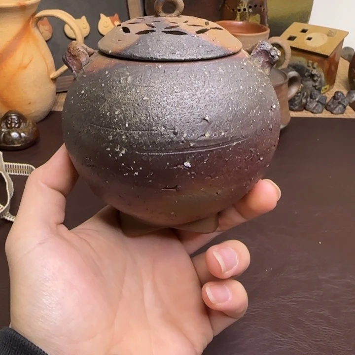 铃木美基 小号香炉备前烧作品