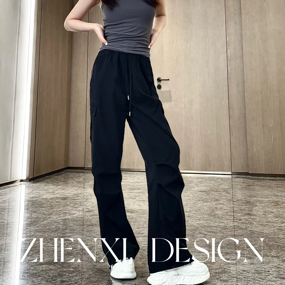针西【猎装裤】高个子夏季防晒拉腿显瘦女士工装裤K80213