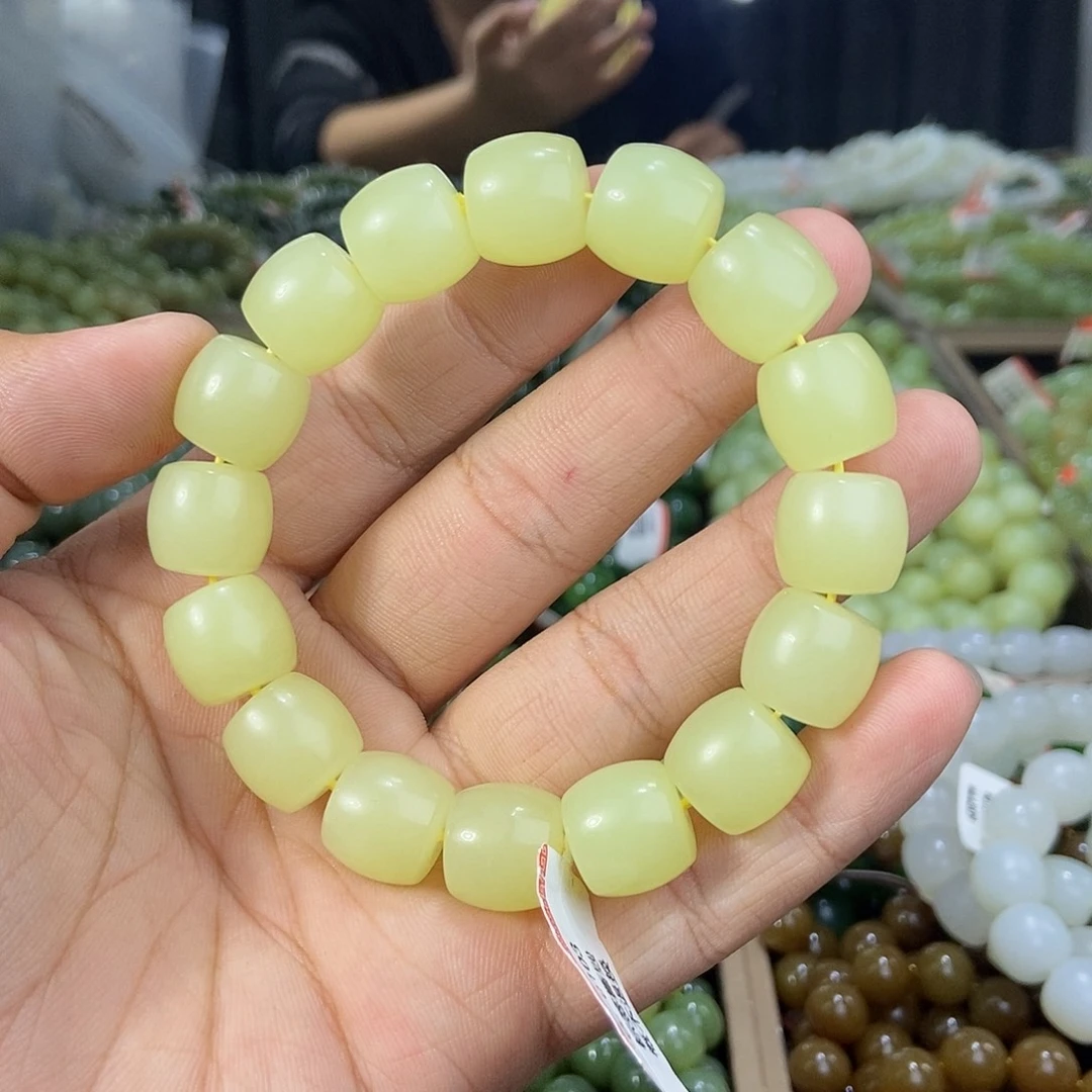 和田玉未镶嵌手串天然卡14若羌黄口多样性怕一发一