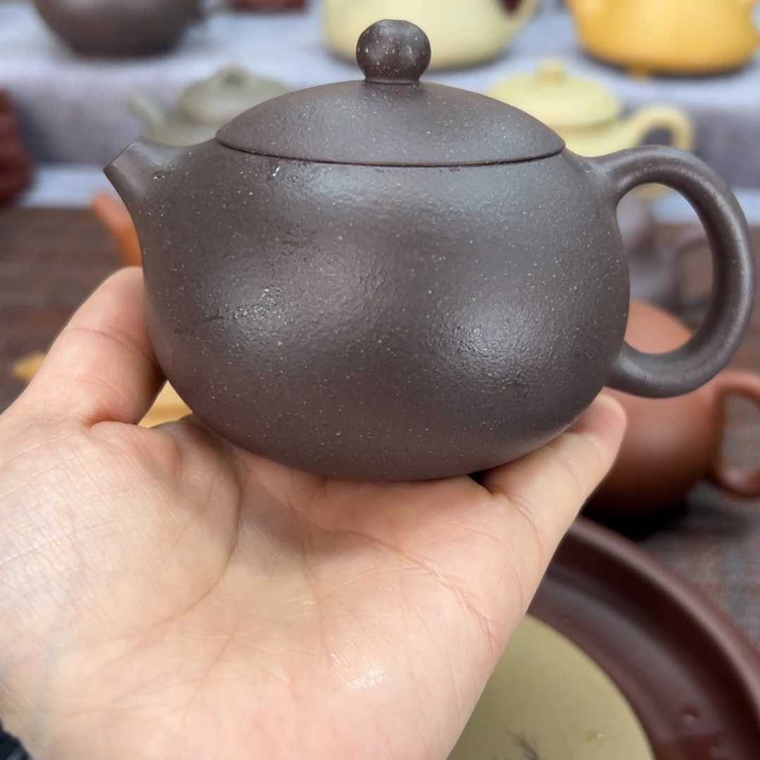 紫砂茶壶千玺紫泥