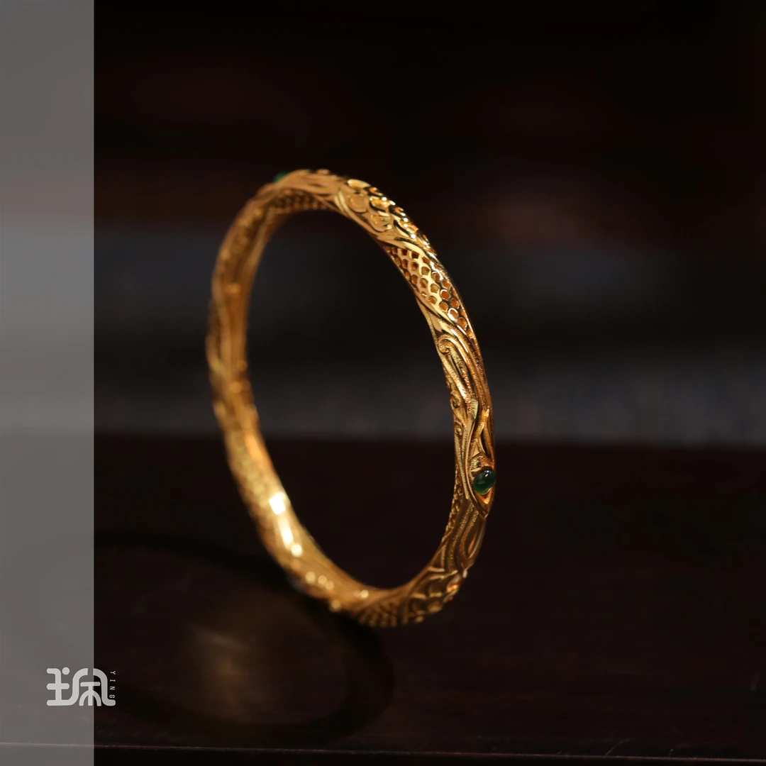 乾坤|翡翠*手镯*S925银镀金CYC25022104多样性发其一（Y）