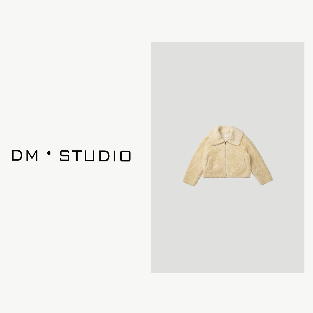 -DM•STUDIO/轻奢千金风100%羊毛麂皮绒翻领外套（121-2788）