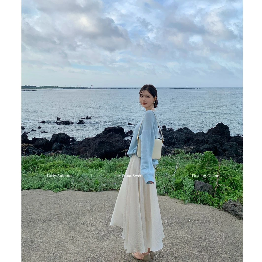 CloudSweet 花迹漫步  飘飘半裙休闲半身裙中长款