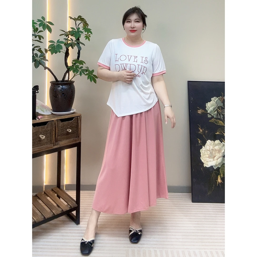 【胡小肥】45夏季休闲大码两件套装3676显瘦清凉时尚百搭新款日常新