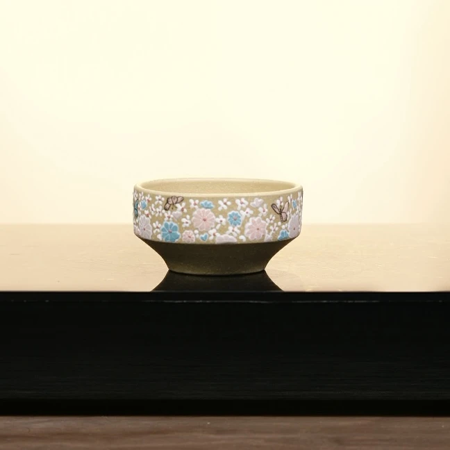 赵掌柜紫砂 本绿浮力杯 泥绘