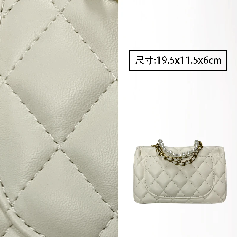 手工真皮女包  单肩斜跨包手提 24年珍珠手柄款经典尺寸方胖子