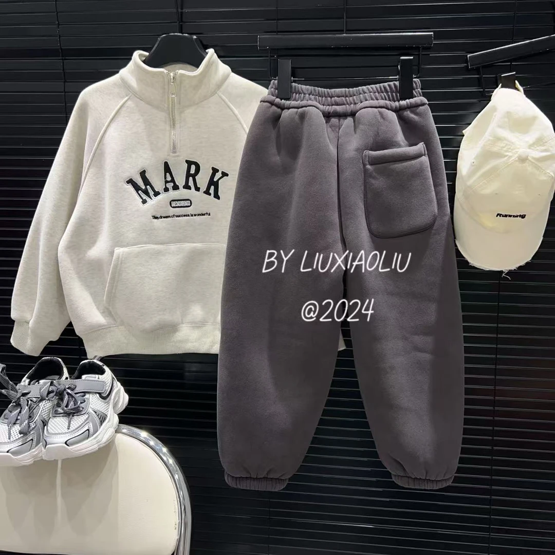 杭州六小六正版 BY LIUXIAOLIU冬季儿童加绒卫裤15129