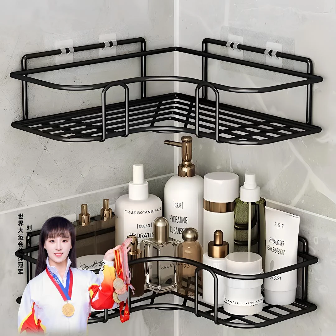 【买一送一】卫生间置物架免打孔壁挂厕所墙上收纳架浴室架子收纳架