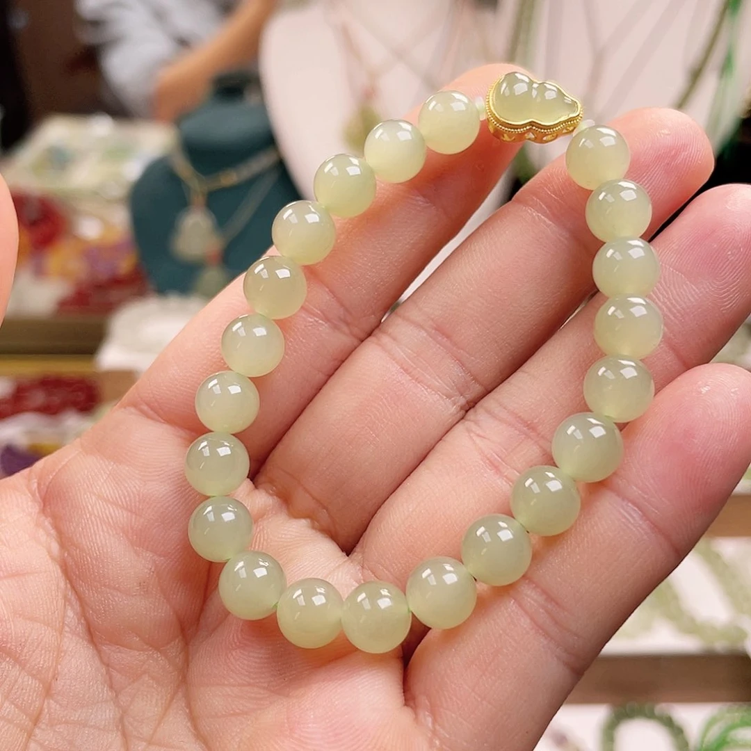 和田玉手串未镶嵌8