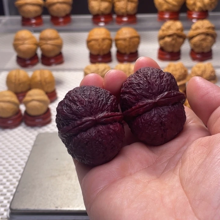 文玩核桃把件楠*子5558擂鼓双金锤