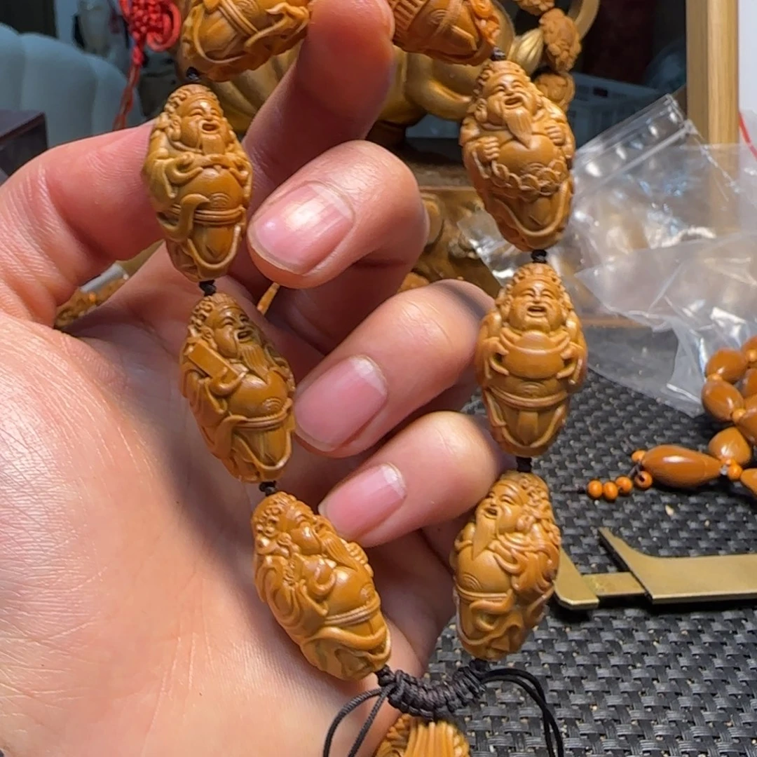 橄榄核手串/手链飘带财神