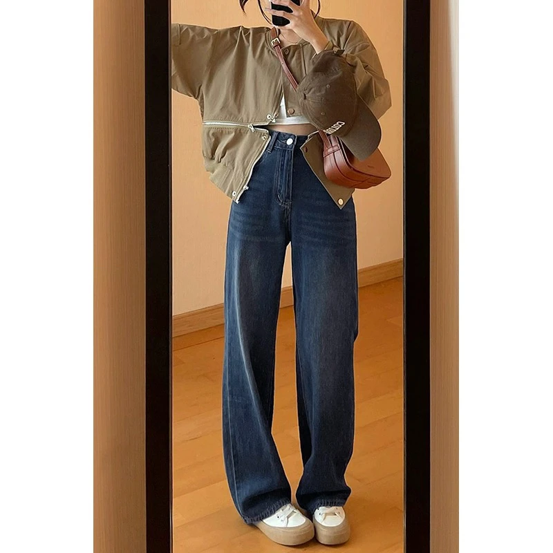 【七七专属】2025夏季大码女装高腰窄版直筒显瘦设计感洋气衣服女