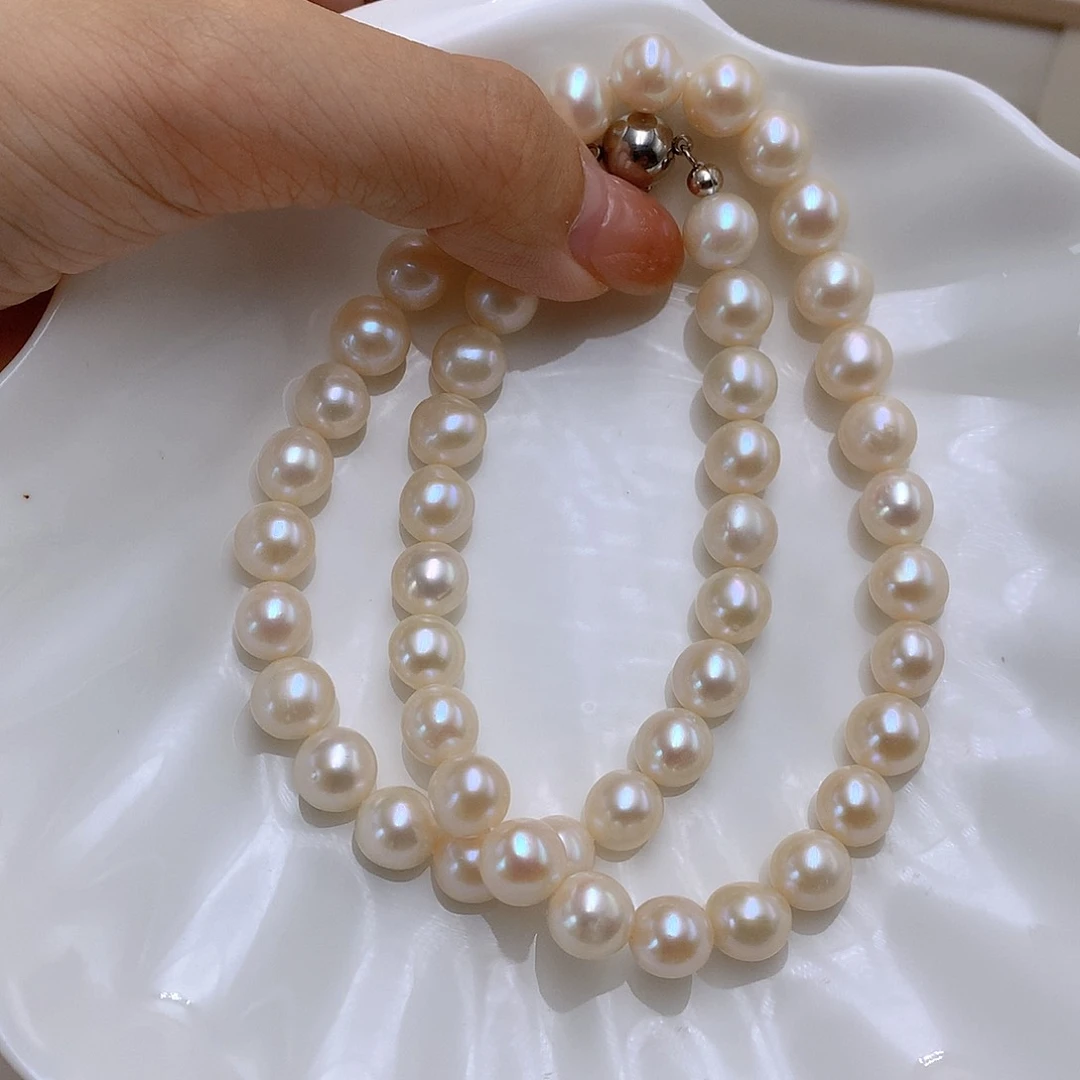 项链合金淡水珍珠