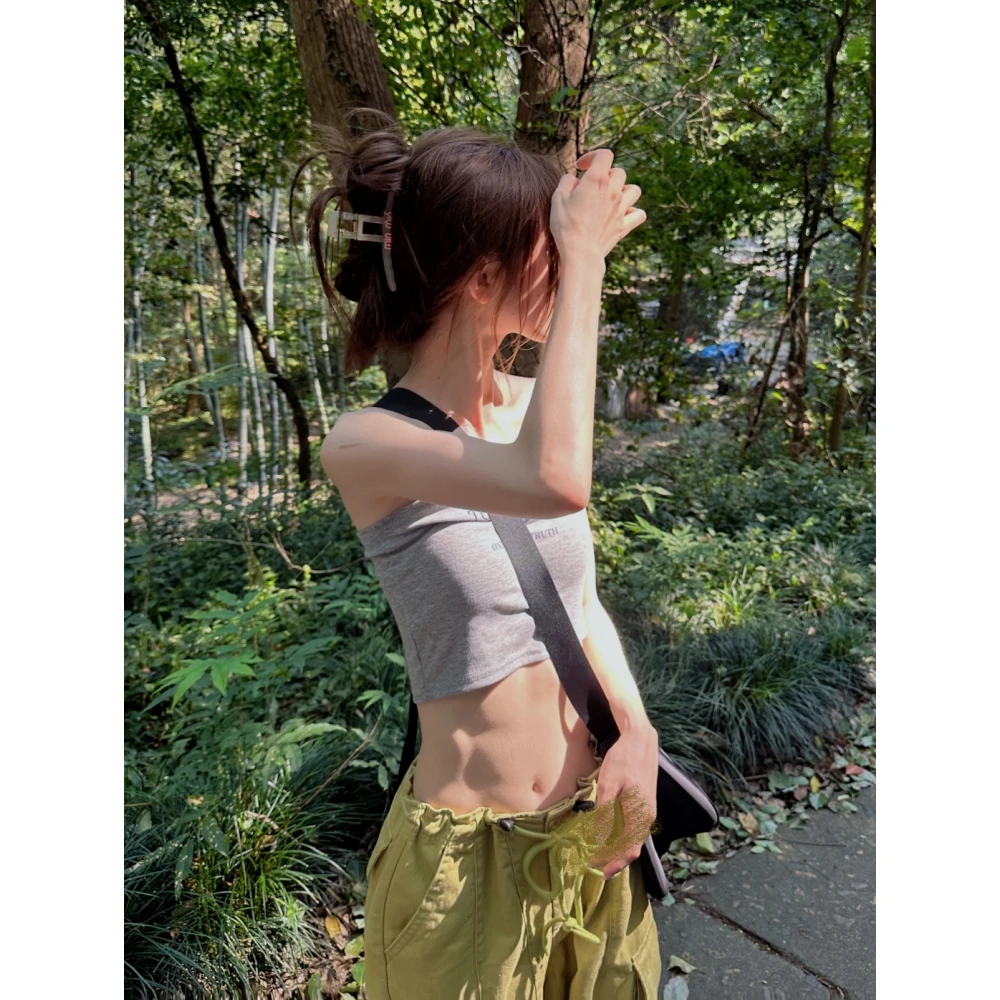 夏季纯欲风弹力修身显瘦辣妹性感外穿短款上衣抹胸背心裹胸女上衣