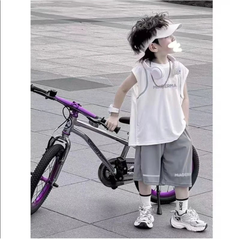 【单背心】新款夏季薄款无袖运动速干冰丝凉感背心宝宝背心透气