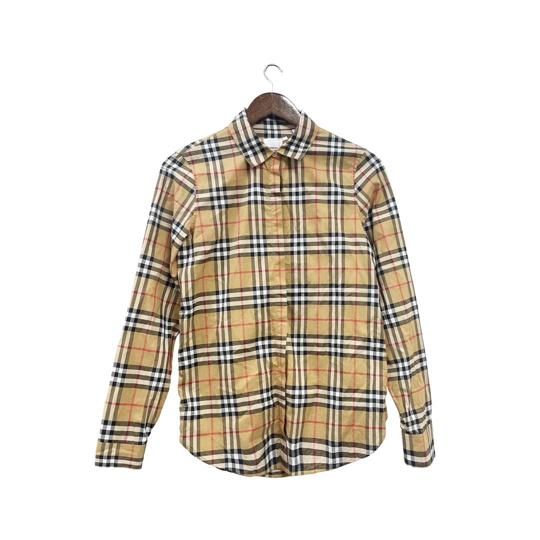 90新 BURBERRY/博柏利 休闲百搭格子衬衫外套/多处破损/00005
