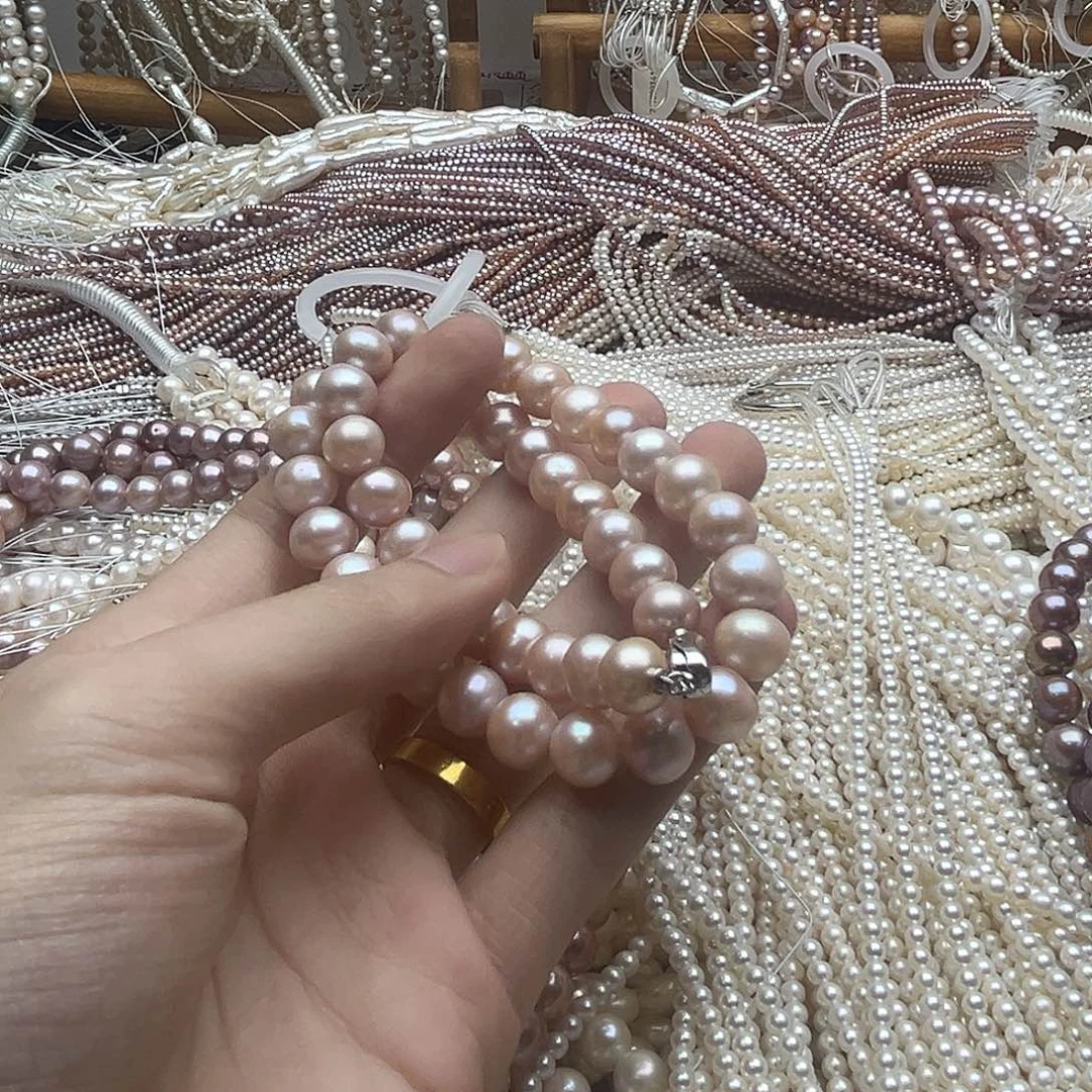 生***娇半成品淡水珍珠未镶嵌卡10成品