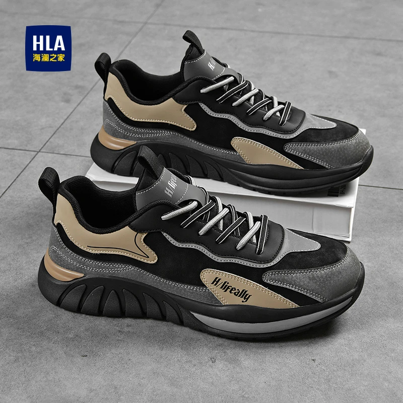 海澜之家男鞋2025新款运动休闲鞋男士百搭透气户外跑步鞋男款潮流