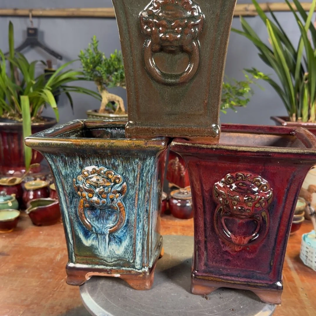 紫砂花盆粤***®三个