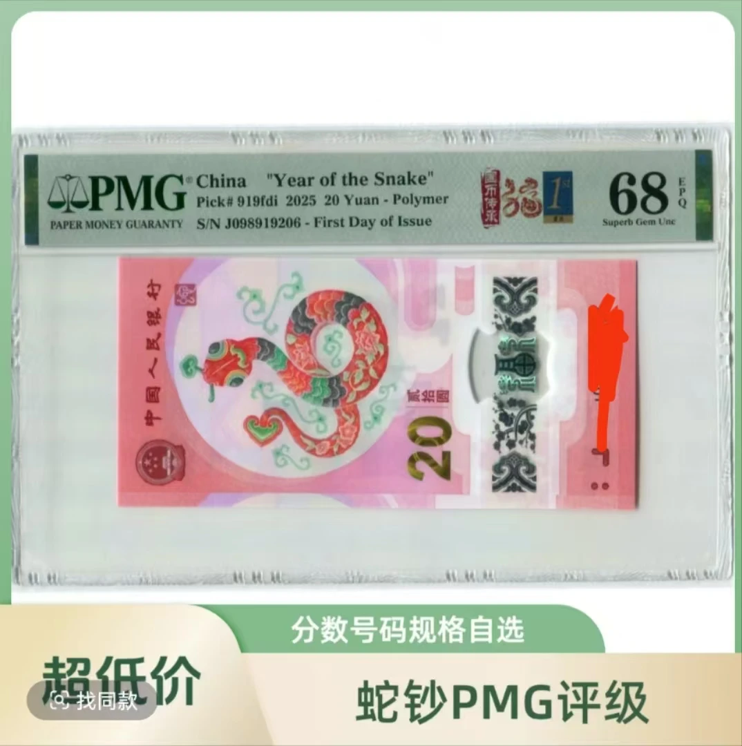 2025蛇年贺岁钞 099990大关门 国鉴评级