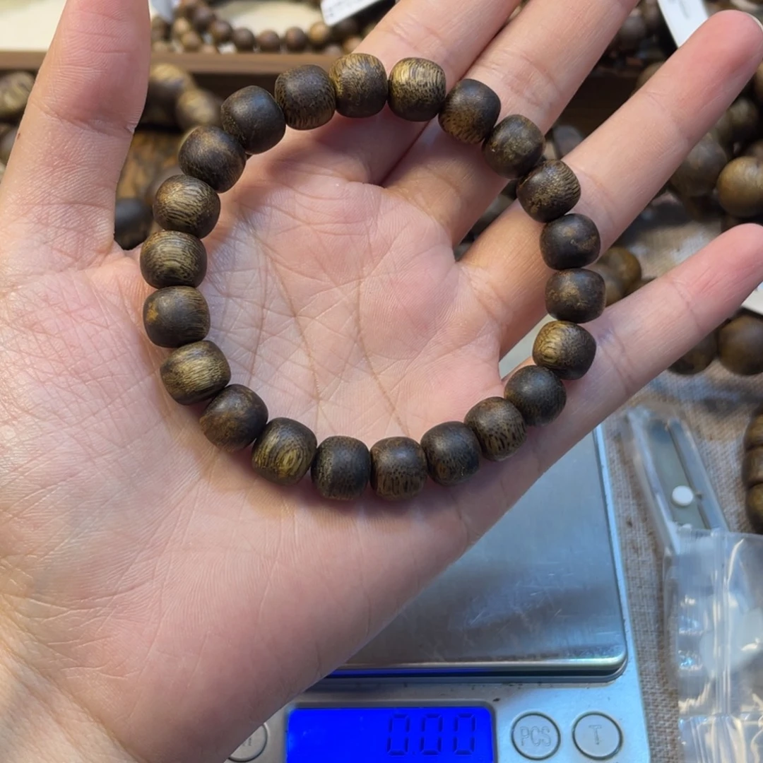 玄***尘沉香手串1.0单圈老型9克+