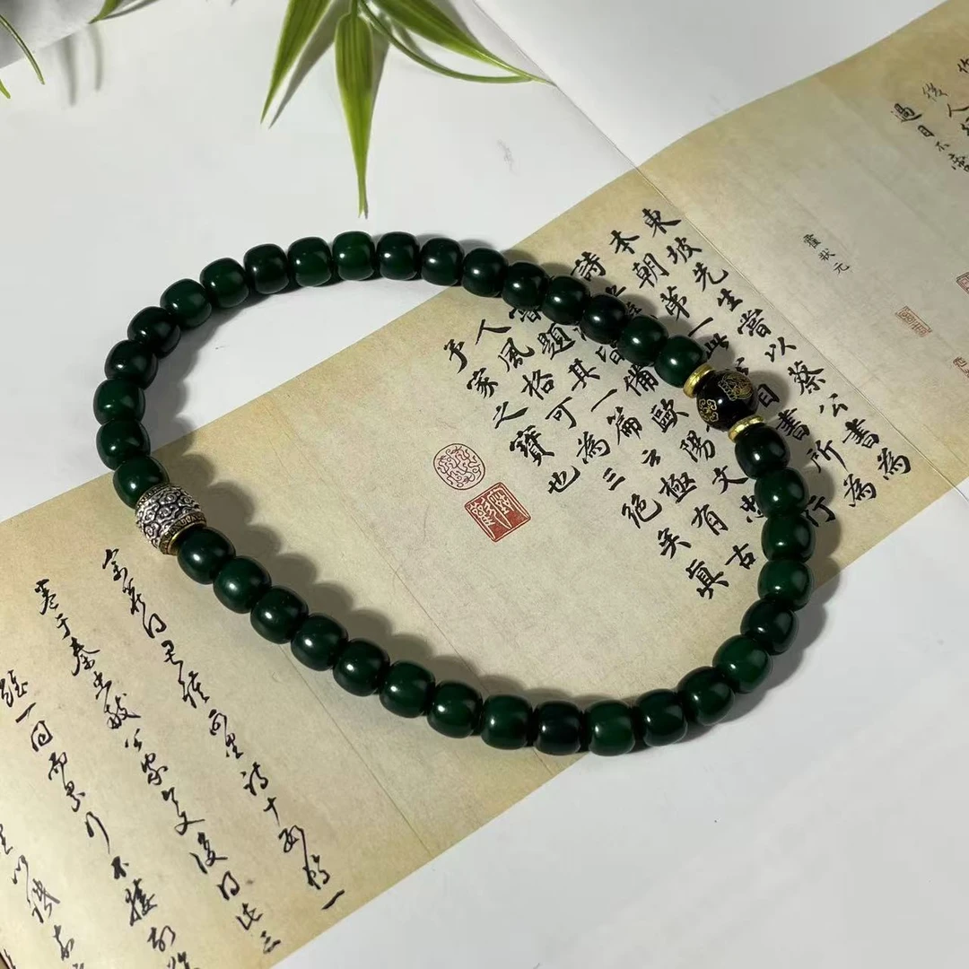 b192绿菩提桶珠双圈