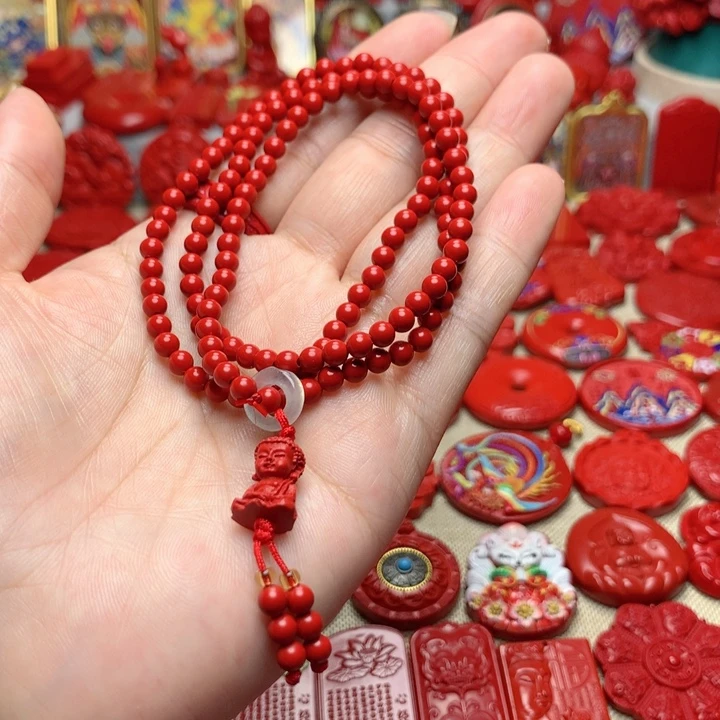 天然辰砂工艺品朱砂手串