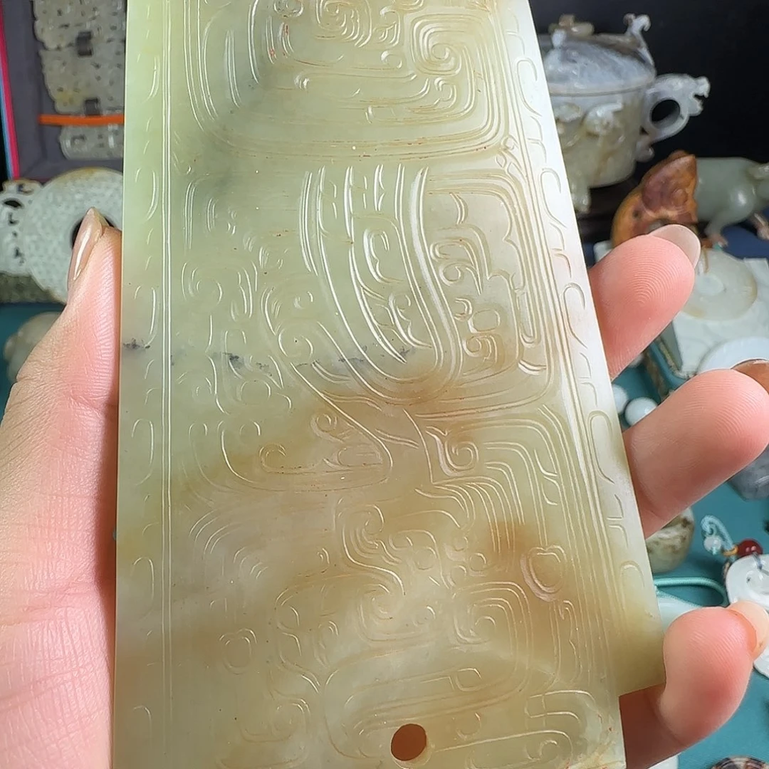 和田玉未镶嵌挂件快**生