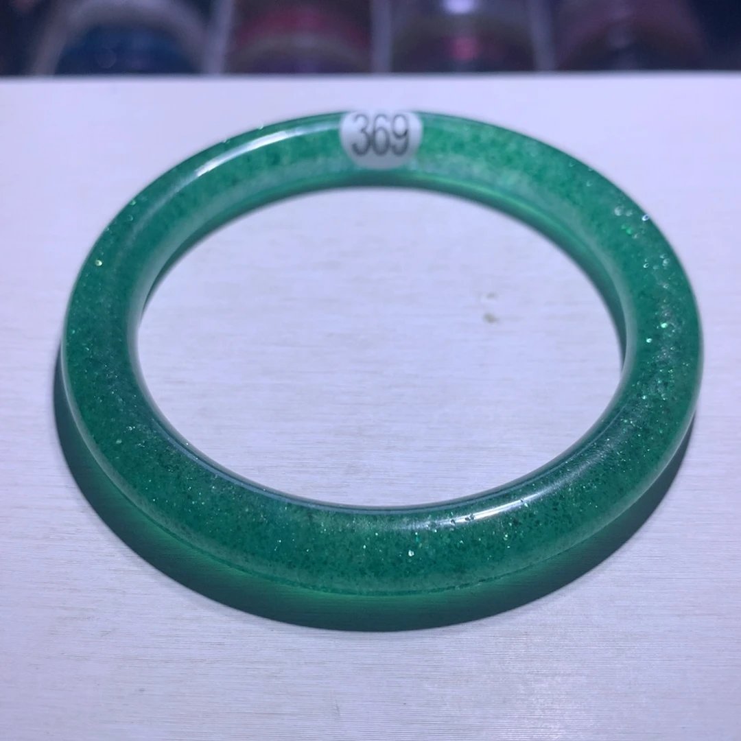银S925镶嵌手镯水晶蓝绿草莓晶53.5圈369