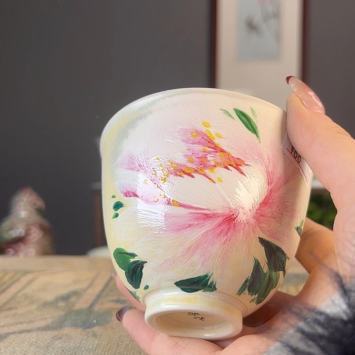 摆件景德柴烧茶杯多人