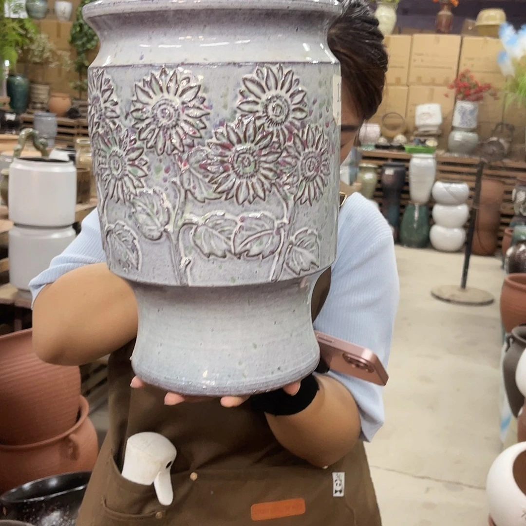 紫砂花盆30口径20厘米