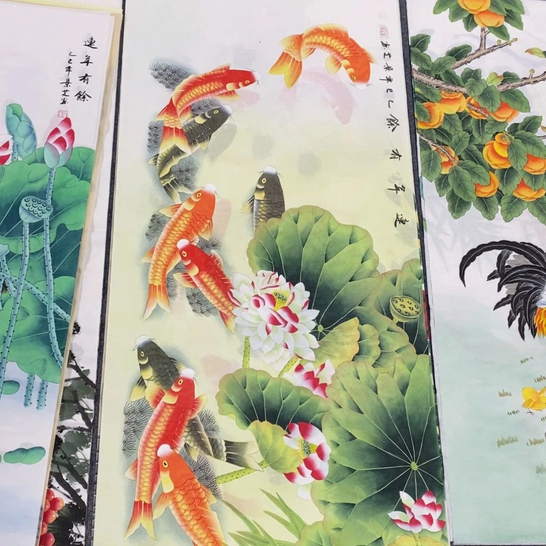 国画尺寸140✖️70四尺工笔手绘画