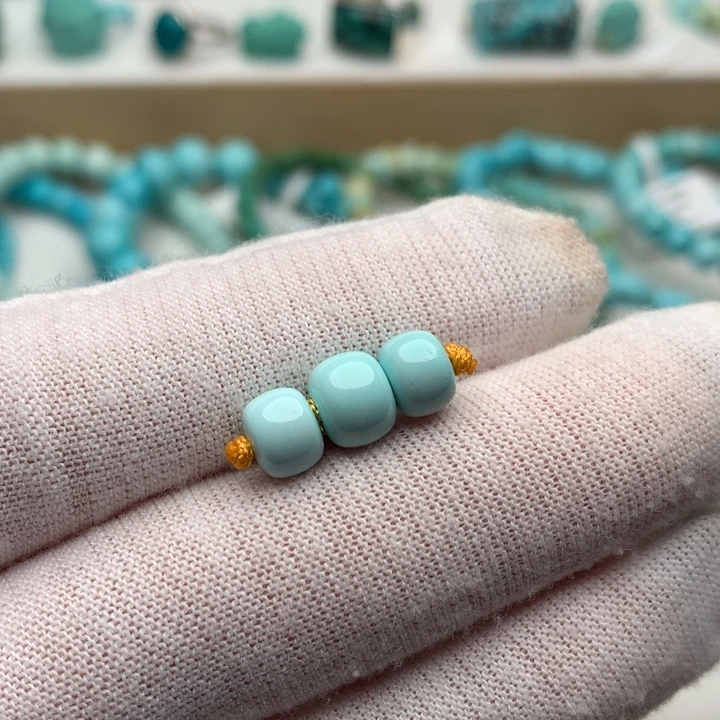 绿松石未镶嵌珠宝奇石7.1mm