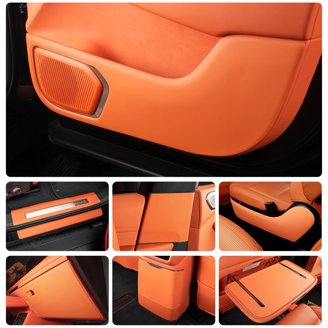 适用于领克900内饰保护防踢垫扶手箱贴前后排防磨垫原车色门槛条