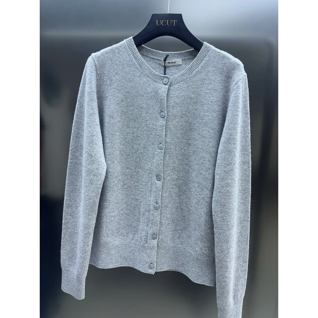 UCUT简刀17813 MAKE IF设计师品牌新品冬日暖阳羊绒基础开衫