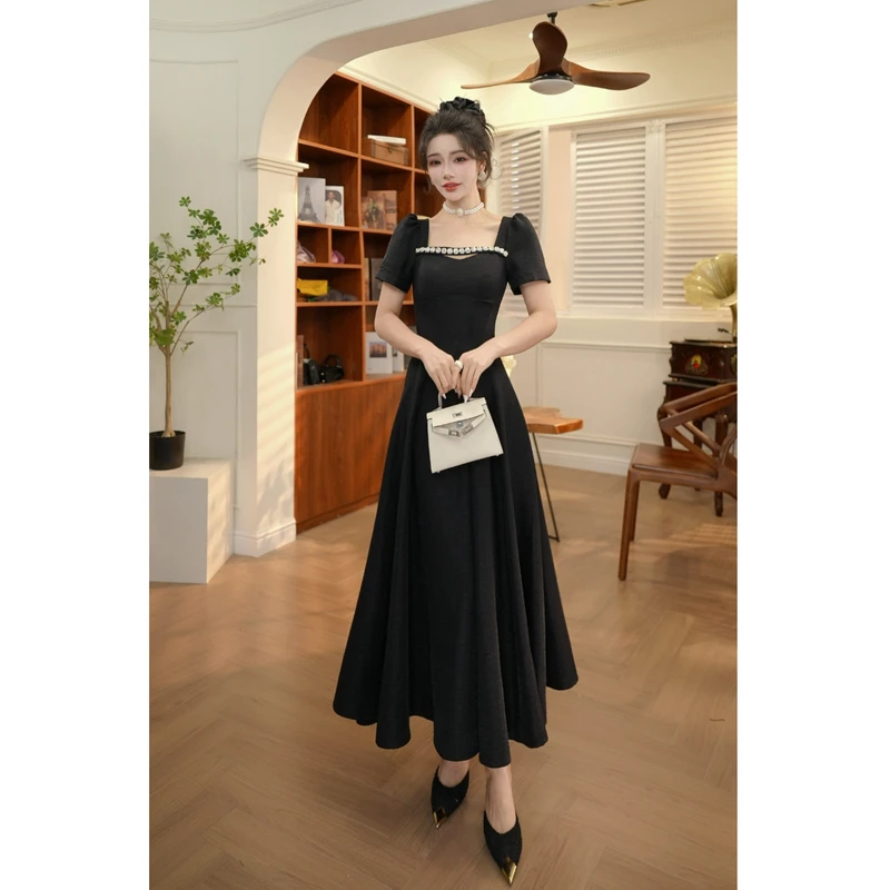 【JANE·简】夏季小众新款女装轻熟风气质收腰连衣裙显瘦修身65339