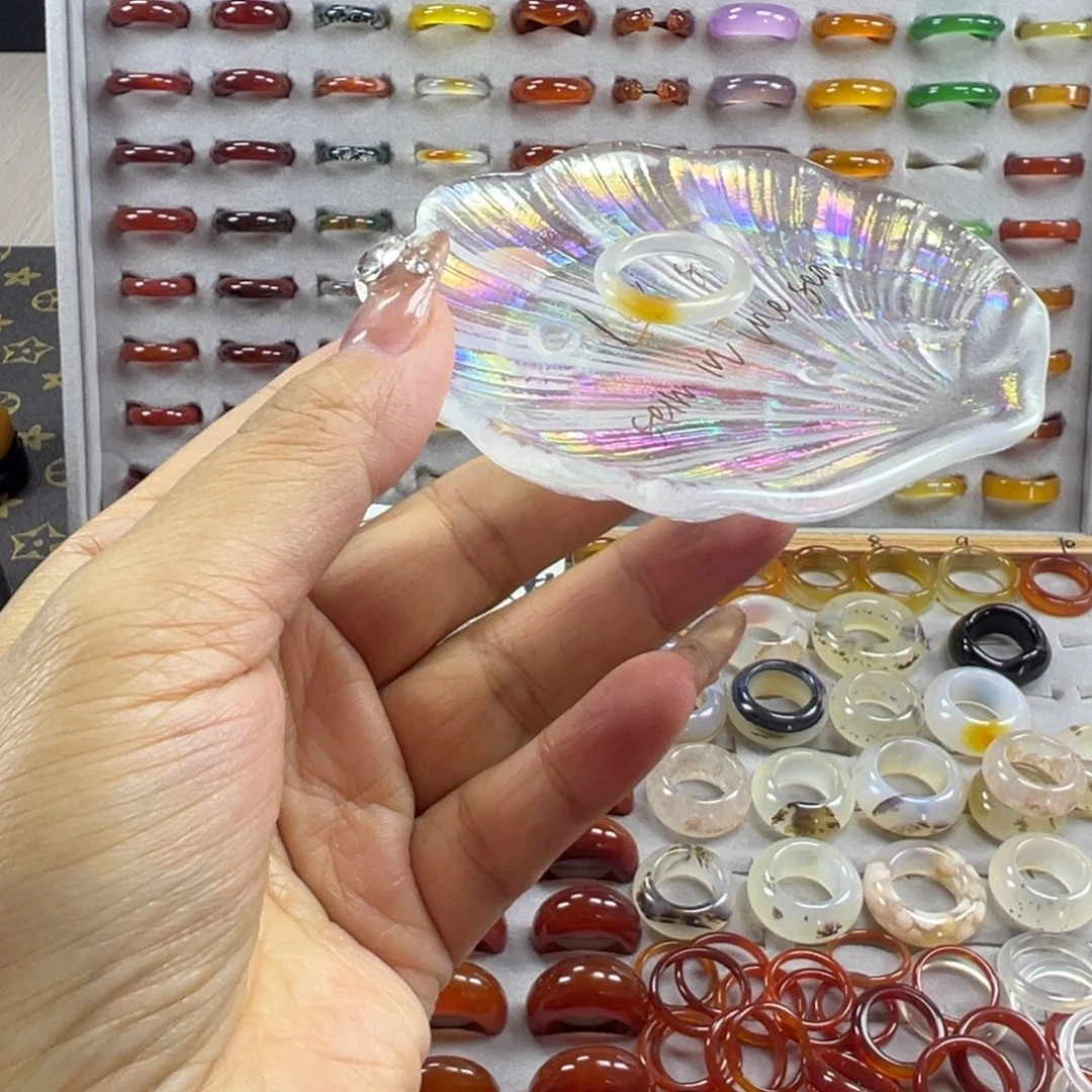 玛瑙/玉髓未镶嵌戒指A8不退换17.2港15