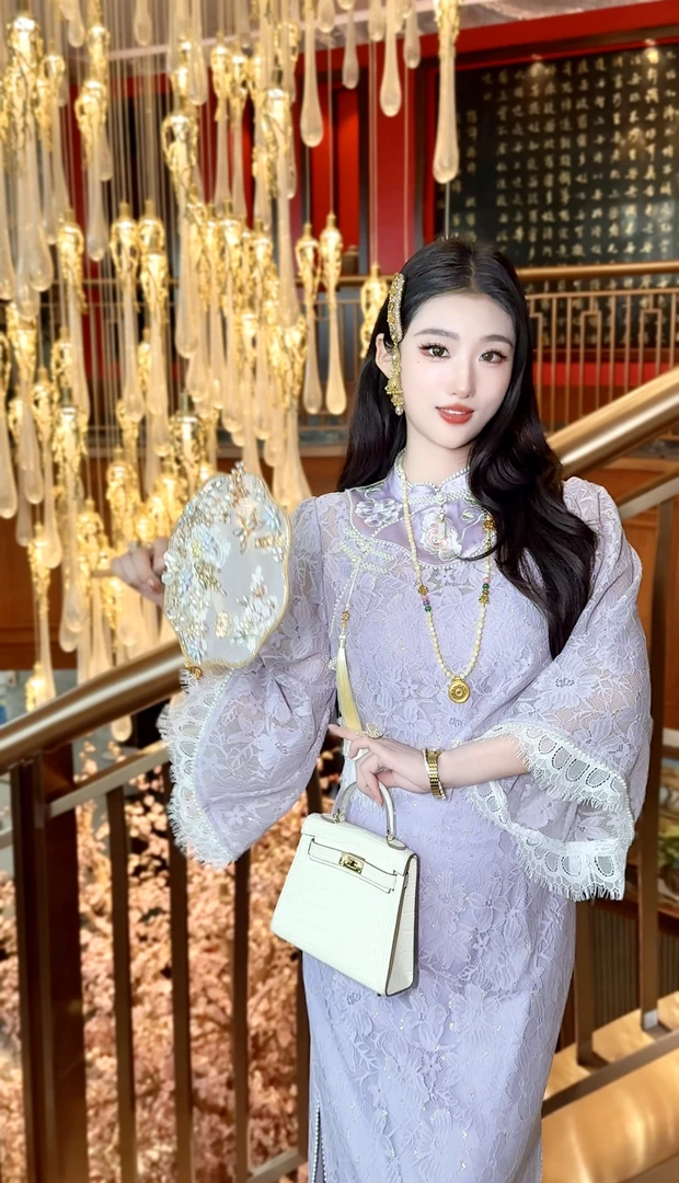 【媛珠 丁香翩翩】重工蕾丝贵气套装上衣+吊带裙仙气长款显瘦