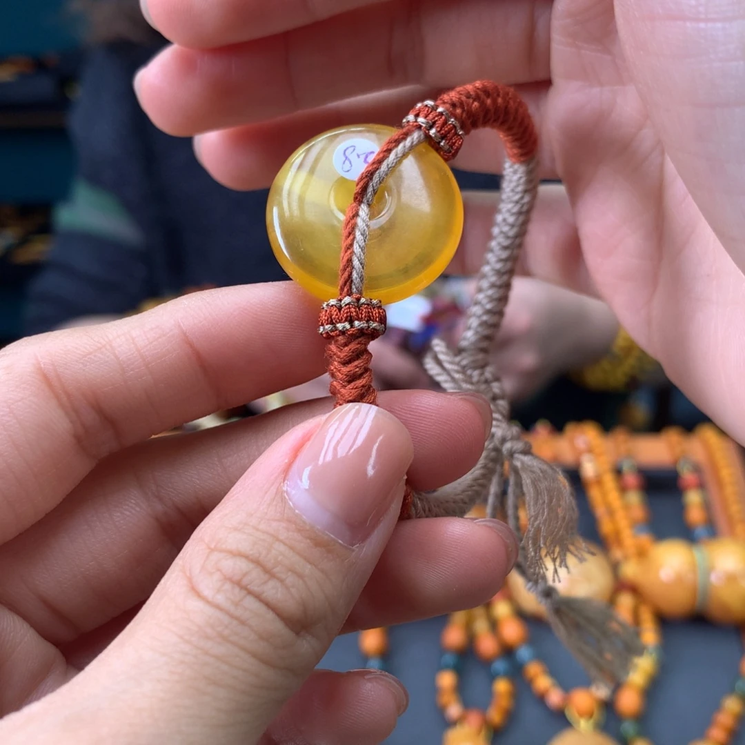 琥珀未镶嵌手绳天然