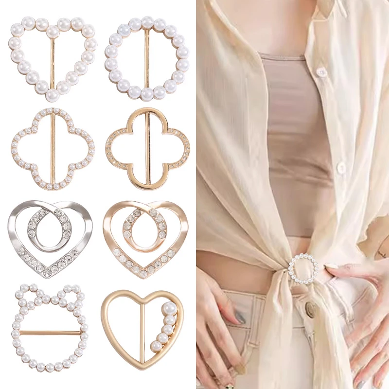 衣角打结扣环百塔t恤衬衫短袖下摆固定扣子装饰丝巾扣金属衣角扣