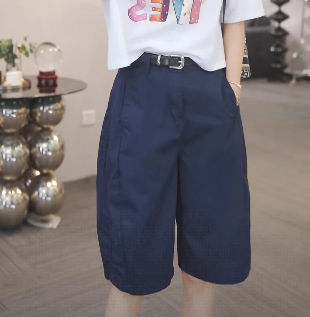 超显瘦的休闲裤！时尚休闲五分阔腿裤子百搭女夏季宽松显瘦工装裤