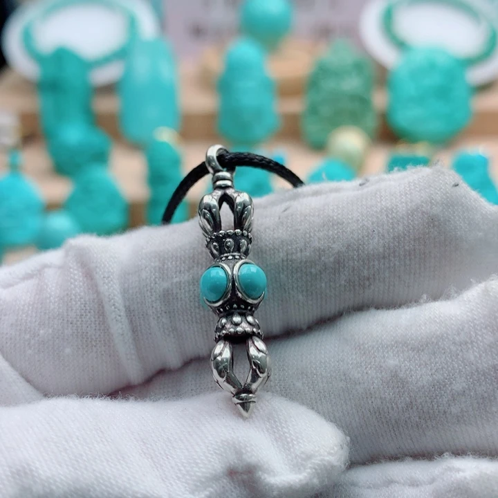 绿松石银S925镶嵌配饰