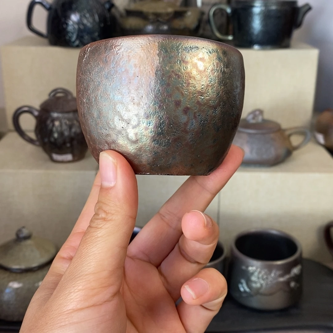 建水紫陶柴烧主人杯