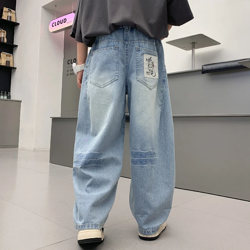 男童牛仔夏季长裤夏天薄款新款儿童宽松裤子中大童夏装休闲裤男孩