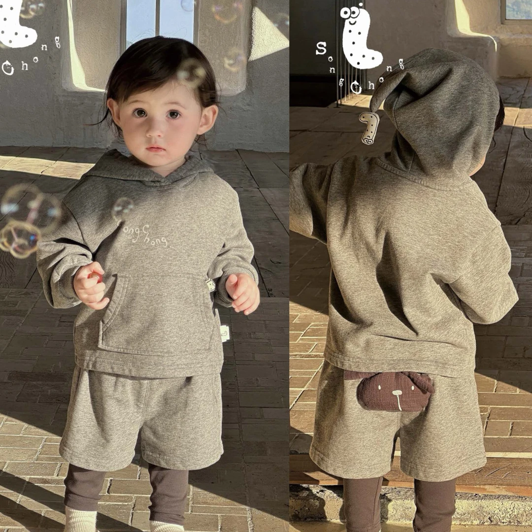 Song.chong正品松虫灰色假两件小虫子套装