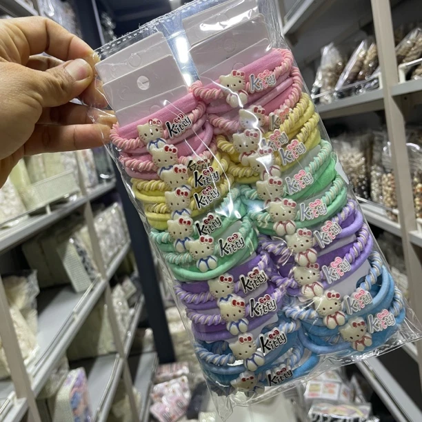 【7.3上新】万全饰品三丽鸥kt发圈高弹卡通不伤发结实耐用颜色艳丽