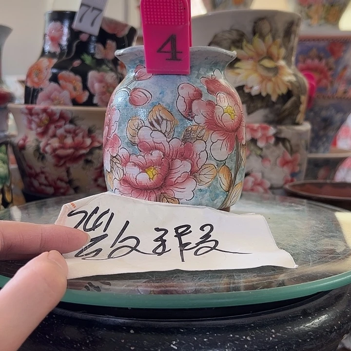 景德镇幸运花盆手绘韩式花盆