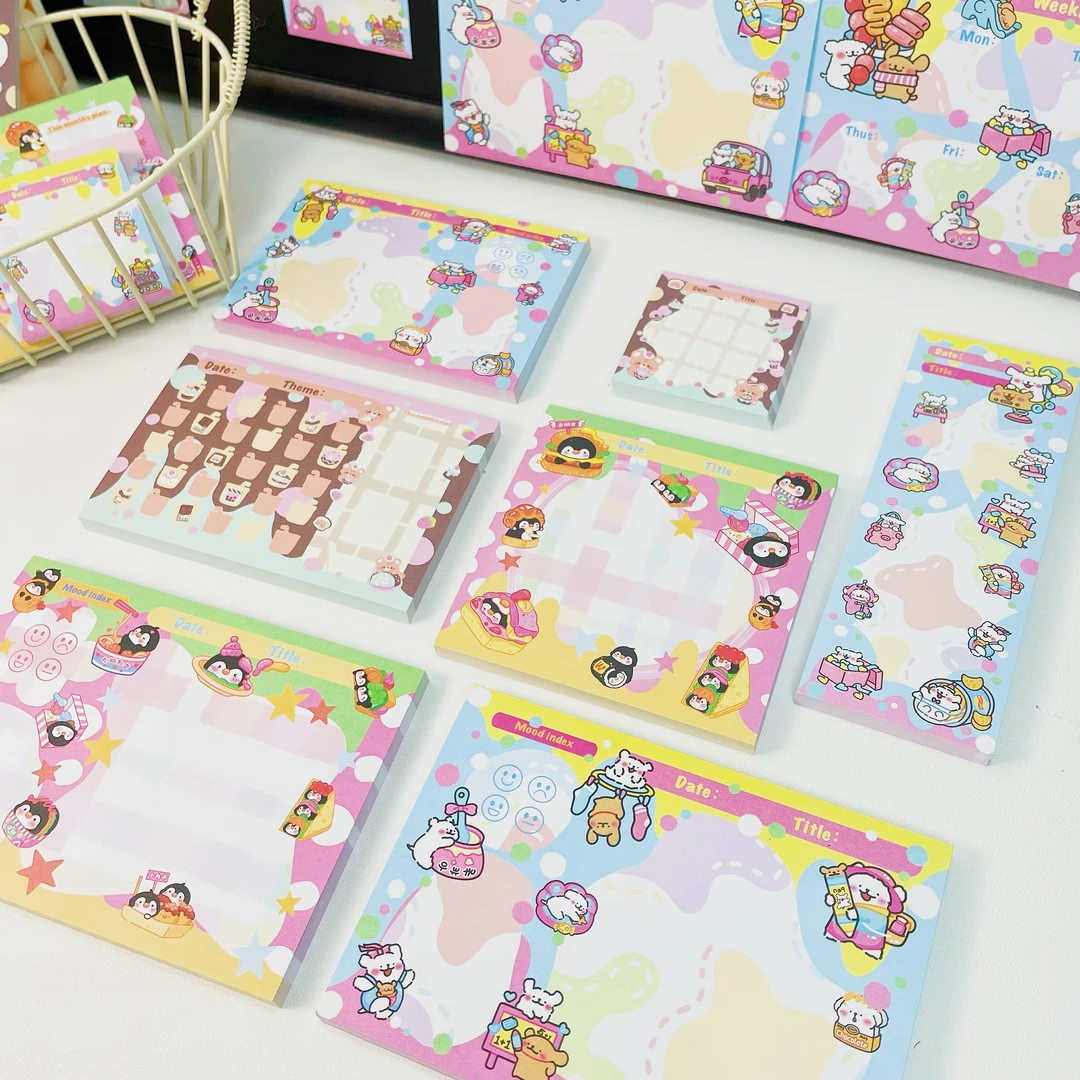 【清仓多尺寸2.0】原创可爱风可撕可书写计划表签到表便签本学习本