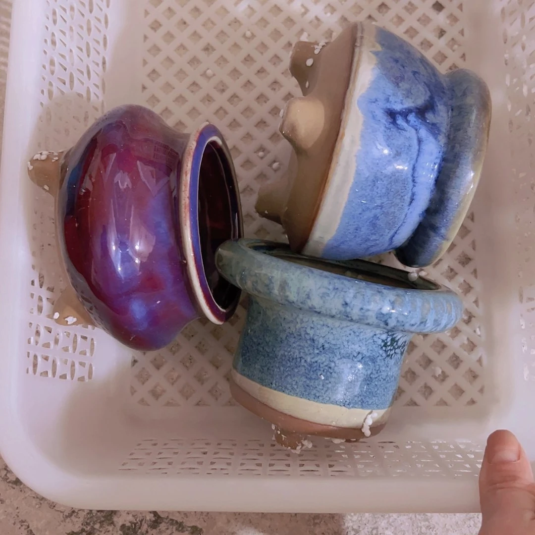 红陶陶瓷花盆当场满12包邮