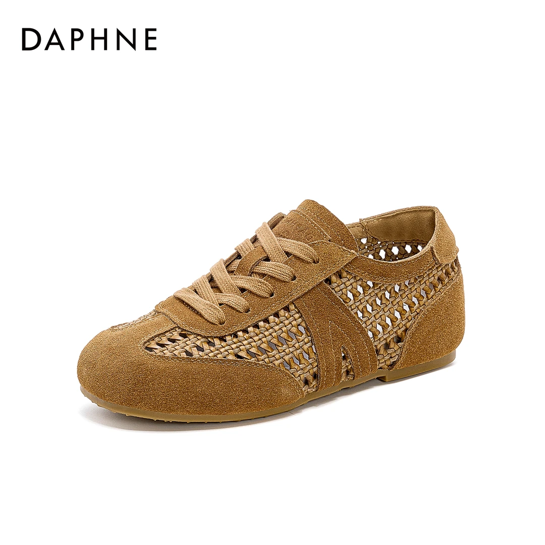 【达芙妮】透气飞织网面女款2025夏季新款增高浅口百搭休闲鞋时尚